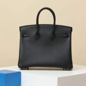 Birkin 25 Schwarz/Gold Epsom
