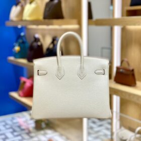 Birkin Togo 25 Weiße/Creme
