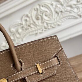 Birkin 25 Etoupe/Epsom Gold