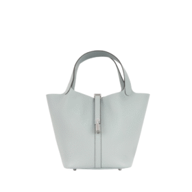 Picotin Lock Togo Gris Pantin 22cm