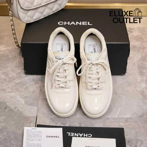 Sneaker Kalbsleder Hellbeige