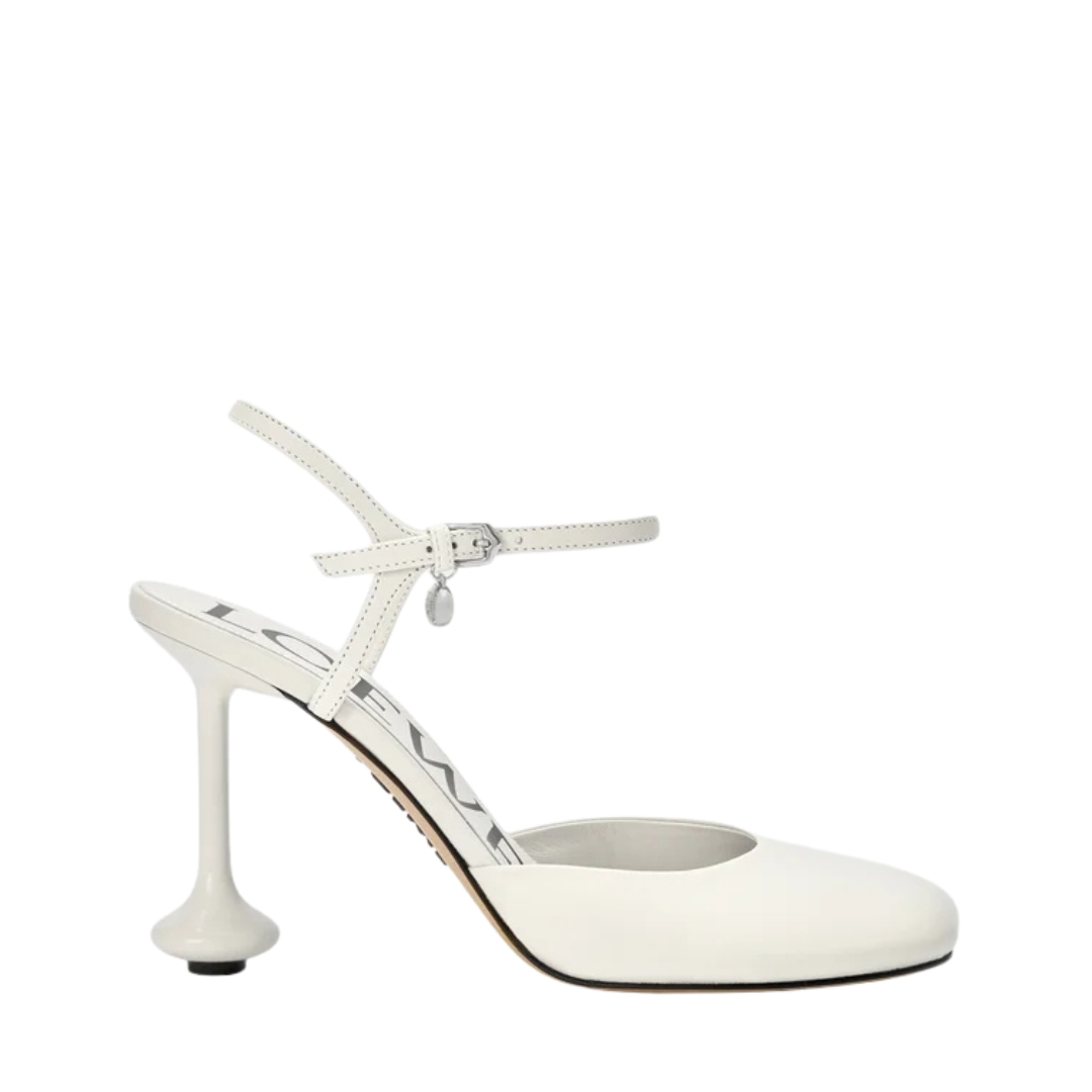 Strap Pump Weiß 9 cm