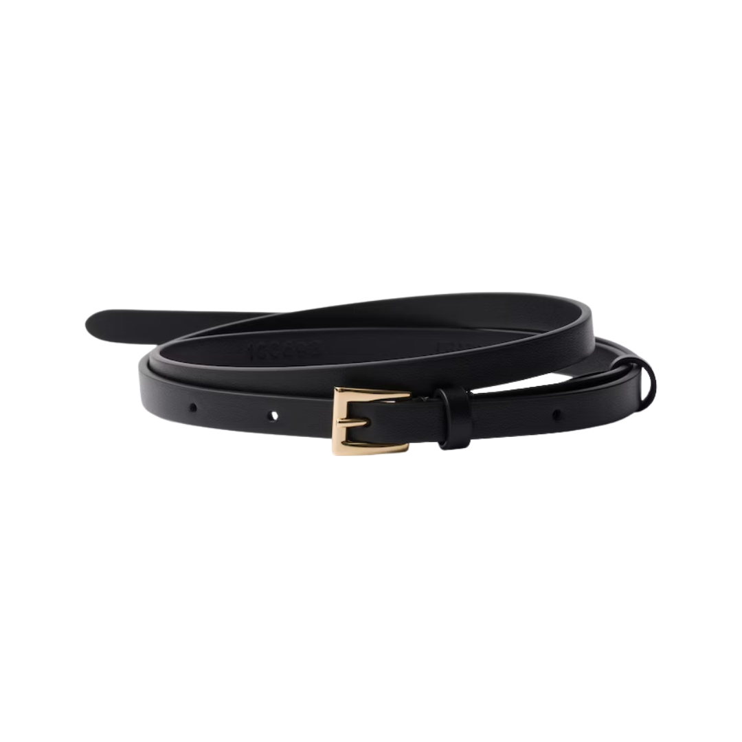 Leather Schwarz  1 cm