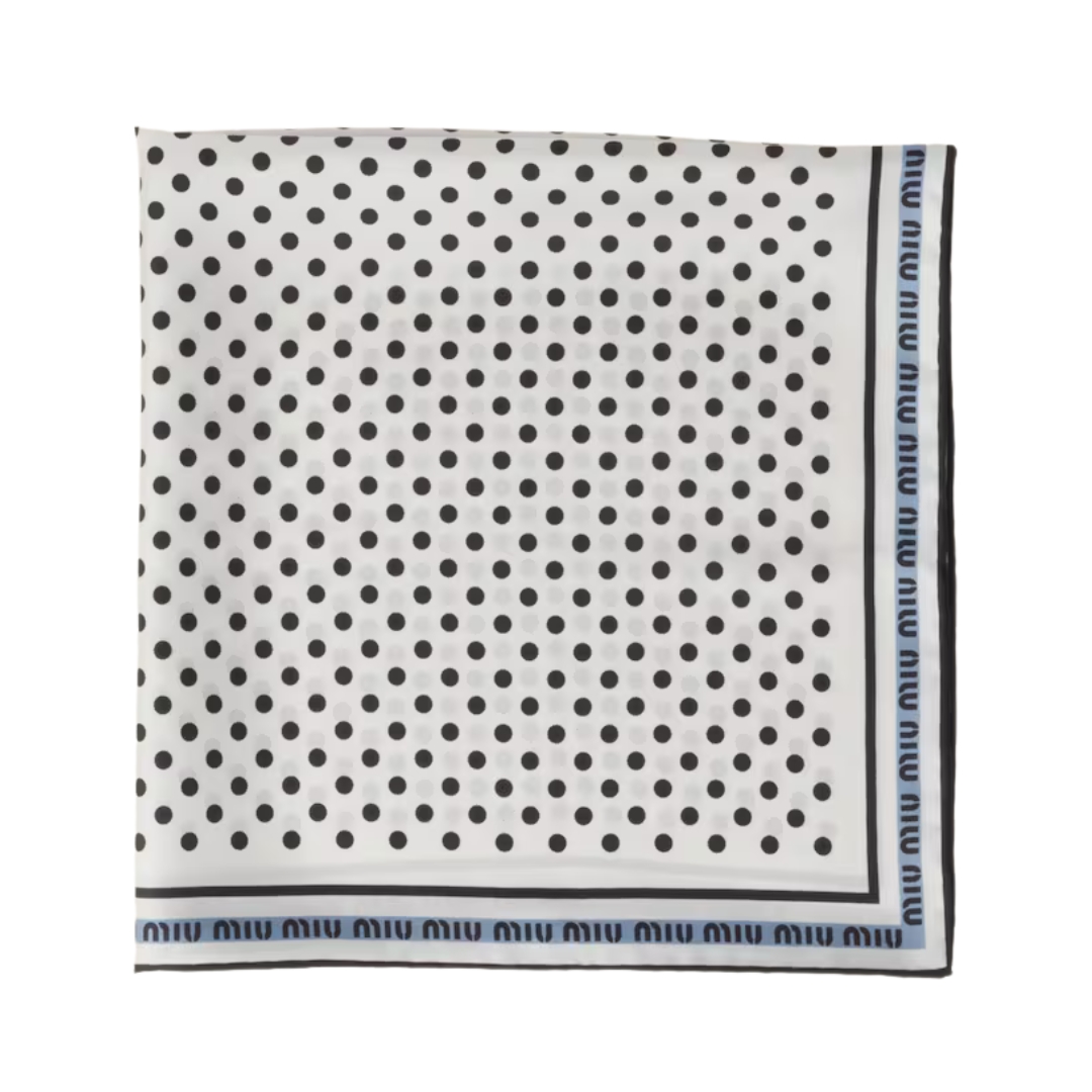 Printed twill Weiß/Schwarz