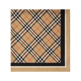 Check Silk Beige/Schwarz