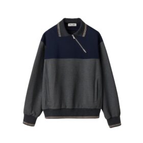 Zipper Grau/Blau