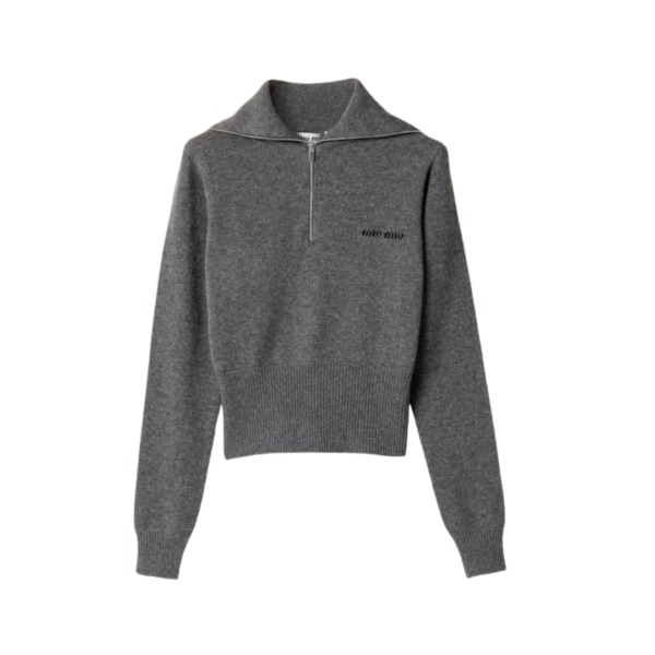 Half-Zipper Grau