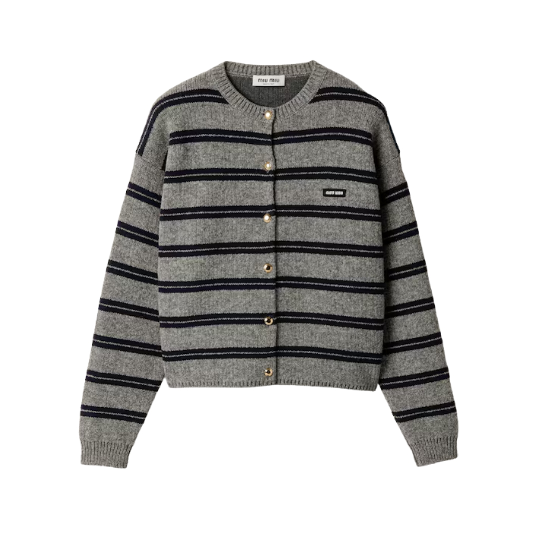 Cardigan Grau/Blau
