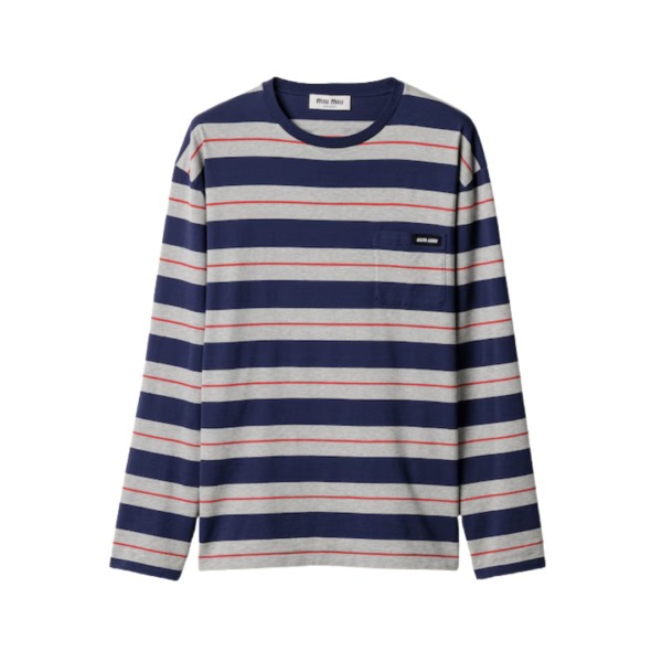 Cotton Jersey Blau/Grau