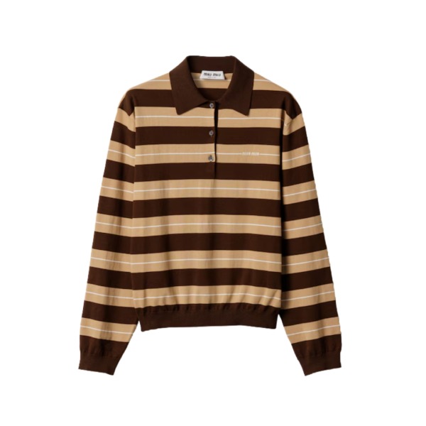 Cotton Knit Beige/Braun