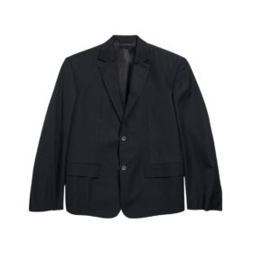 Breasted Oversized Schwarz