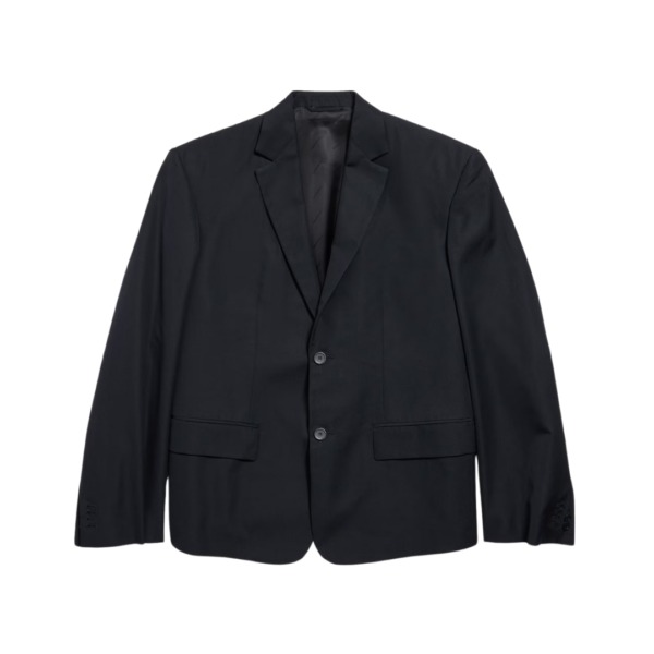 Breasted Oversized Schwarz