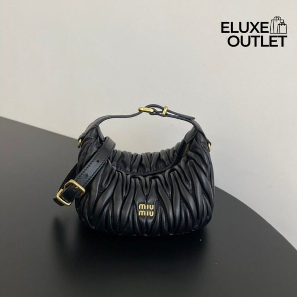 Quilted Nappa Schwarz 8.5 cm
