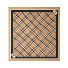 Check Silk Beige/Schwarz