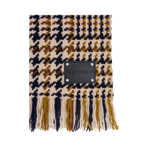Check Scarf Blau/Beige