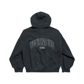 Flipped Uni Zip-Up Schwarz