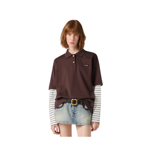 Jersey Braun/Weiß
