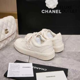 Sneaker Kalbsleder Hellbeige