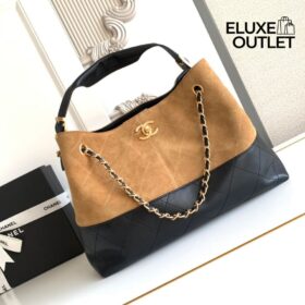 Small Tote Beige/Schwarz 36 cm