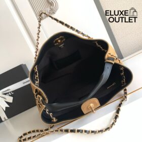 Small Tote Beige/Schwarz 36 cm