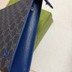 Zweifarbiger kleiner Beutel Blau 26 cm