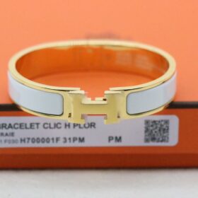Clic H Weiß/Gold