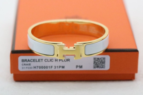 Clic H Weiß/Gold
