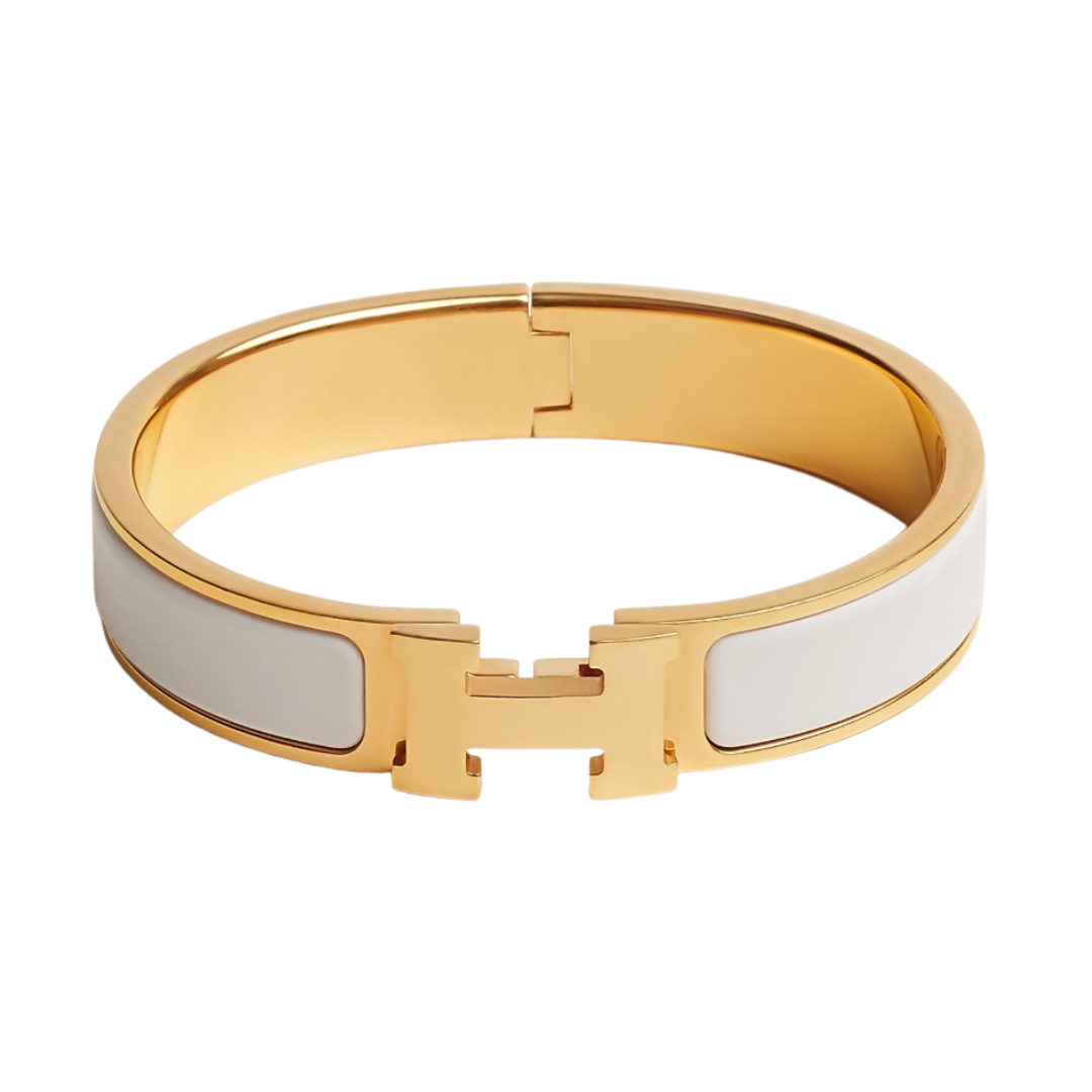 Clic H Weiß/Gold