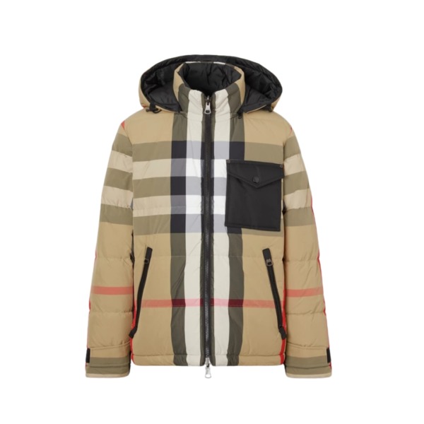 Puffer Beige/Schwarz