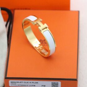 Clic H Weiß/Gold