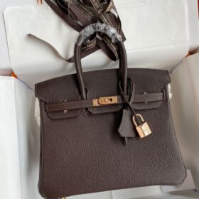 Birkin 25 Togo Schokolade/Gold