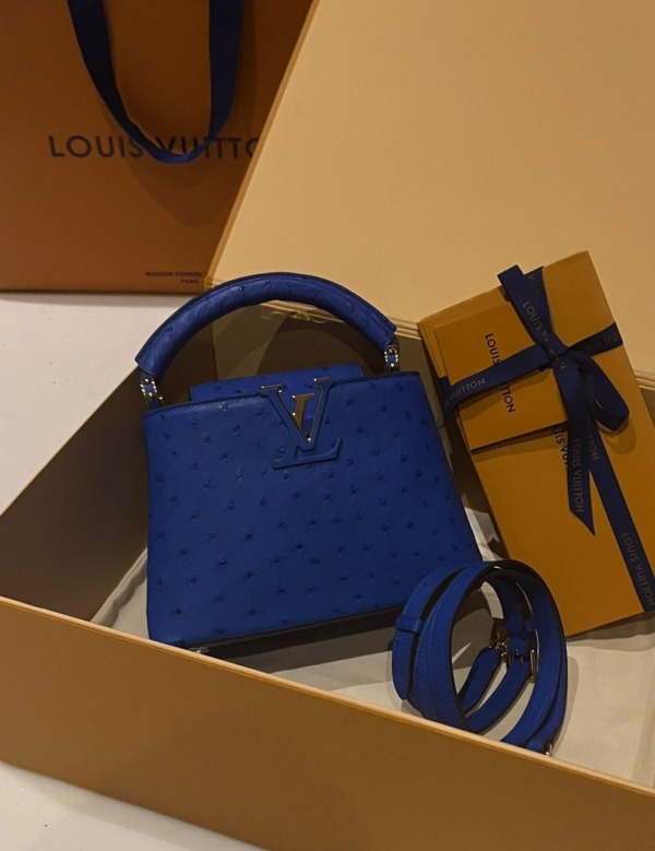 Ostrich Capucines Dunkelblau 21 cm