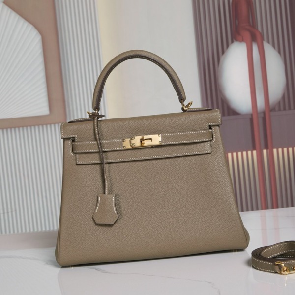Kelly 28 Togo Gold/Etoupe