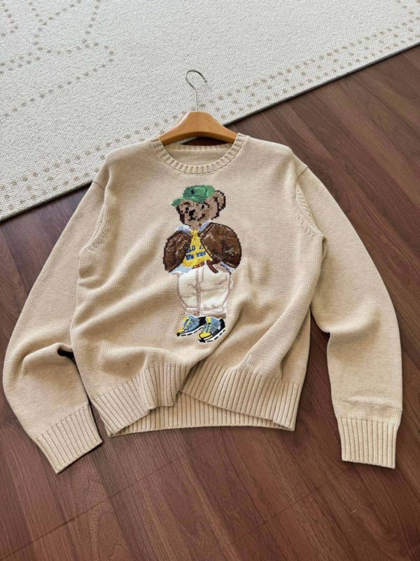 Bear Intarsia-Knit Braun