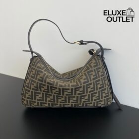 Tasche FF in Braun/Schwarz 34.5 cm