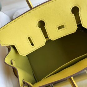 Birkin Lime Swift Palladium Gelb/Silber 25 cm
