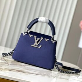 Bolsa Capucines Blau/Silber 21 cm