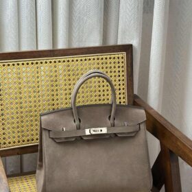 Suede Birkin 25 Etoupe