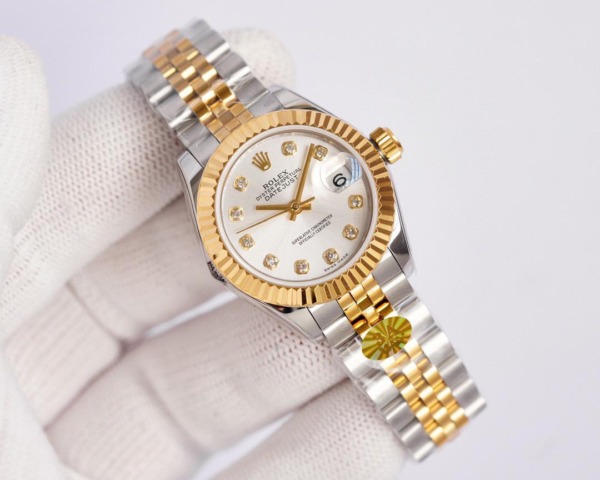 DateJust Silbern/Gold 28 mm