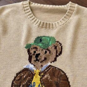 Bear Intarsia-Knit Braun