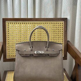Suede Birkin 25 Etoupe