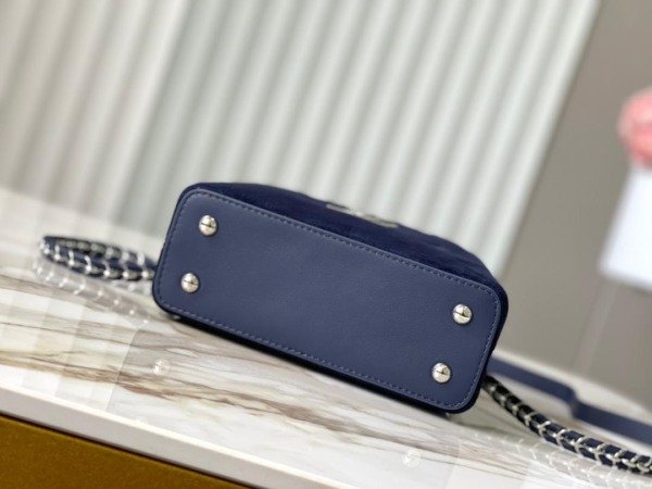 Bolsa Capucines Blau/Silber 21 cm
