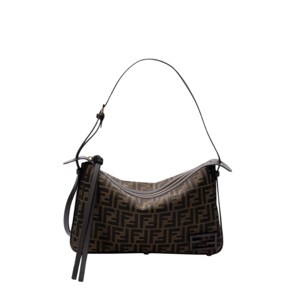 Tasche FF in Braun/Schwarz 34.5 cm
