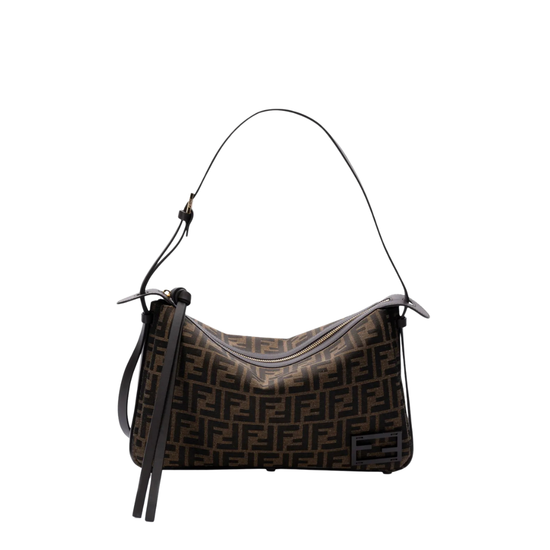 Tasche FF in Braun/Schwarz 34.5 cm