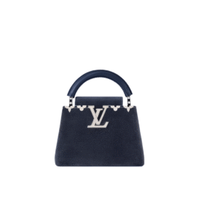 Bolsa Capucines Blau/Silber 21 cm