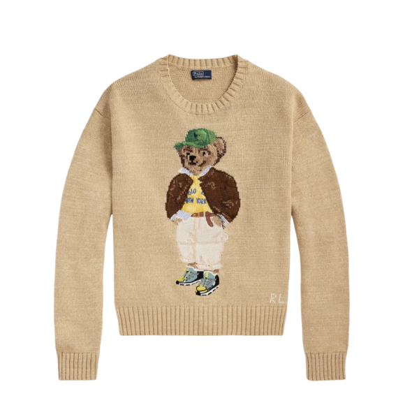 Bear Intarsia-Knit Braun