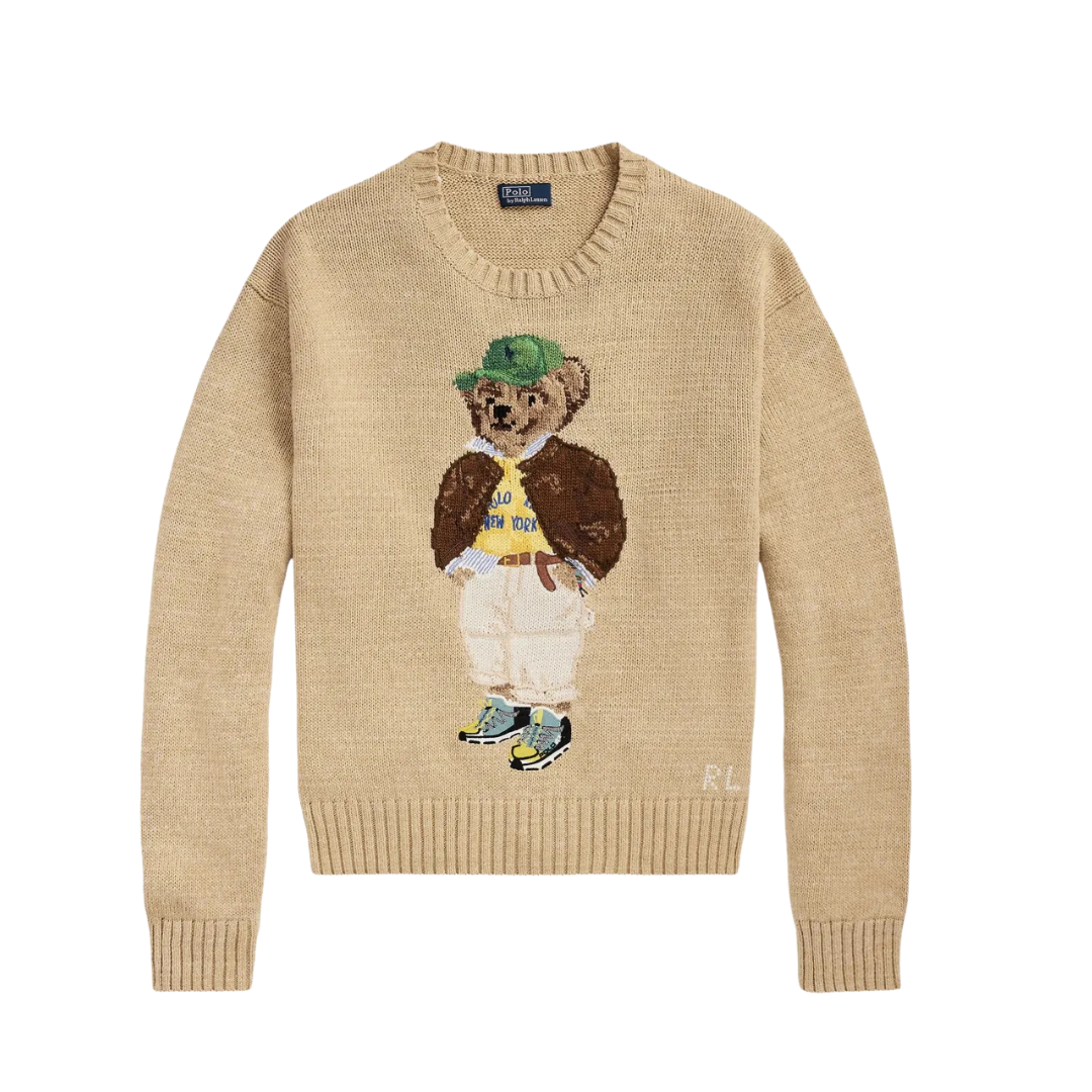Bear Intarsia-Knit Braun