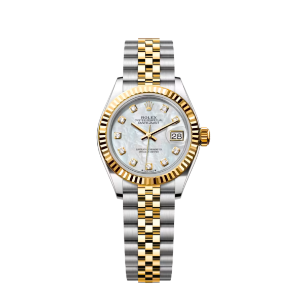 DateJust Silbern/Gold 28 mm
