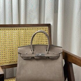 Suede Birkin 25 Etoupe