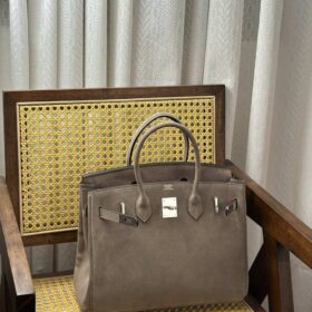 Suede Birkin 25 Etoupe